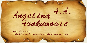 Angelina Avakumović vizit kartica